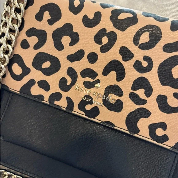 Kate Spade Tan and Black Leopard Crossbody Bag - Picture 2 of 5